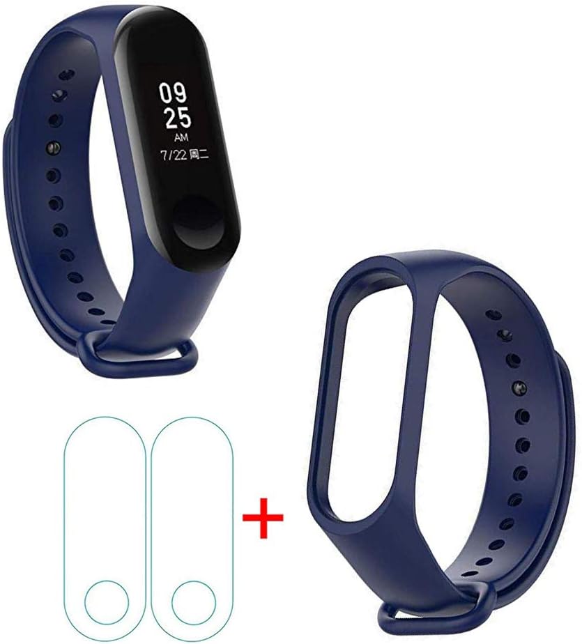 India Pioneer Bracelet for Xiaomi Mi Band 3 Strap,Fitness Sports Xiaomi Mi Band 3 Wristband with 2 PC Mi Band 3 Screen Protector