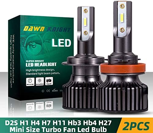 REEMILY 2PCS H4 Car Led Headlight H1 H4 H11 9005 HB3 9006 HB4 H27 D2S D2R H7 Led Bulb CSP 10000LM 6000K Mini Size Car Headlight Bulb Led