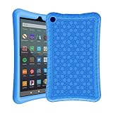 AVAWO Silicone Case for Amazon Fire 7 Tablet with Alexa (7th & 9th Generation, 2017 & 2019 Release - Anti Slip Shockproof Slim Light Weight Protective Cover, Blue