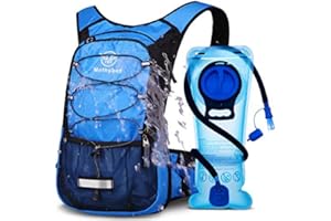 Mothybot Hydration Pack, Insulated Hydration Backpack with 2L BPA Free Water Bladder and Storage, Hiking Backpack for Men, Women, Kids for Running, Cycling, Camping - Keep Liquid Cool up to 5 Hours