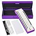 Eastar Major Blues Diatonic Harmonica, 10 Holes C Key Beginner Harmonica for Kids Children Adults Students, with Hard Case and Cloth, Purple