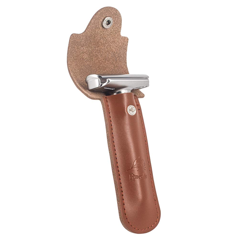 Double Edge Leather Razor Case Genuine Leather Double Edge Safety