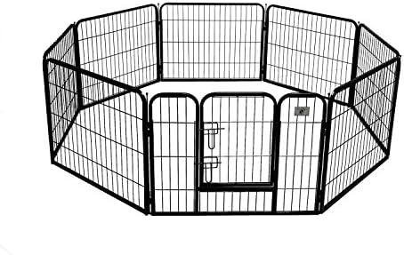 Heavy Duty Folding Pet Playpen Dog Cat Mental Fence Exercise Pen, 24-Inch,8 Panel