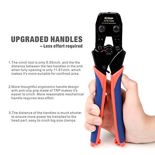 iCrimp Mini PEX Pipe Quick Cinch Tool Set for Stainless Steel Clamp from 3/8-inch to 1-inch-with Pex Cutter,20pcs 1/2-inch and 10pcs 3/4-inch Stainless Steel Clamps included - Thumbnail 3