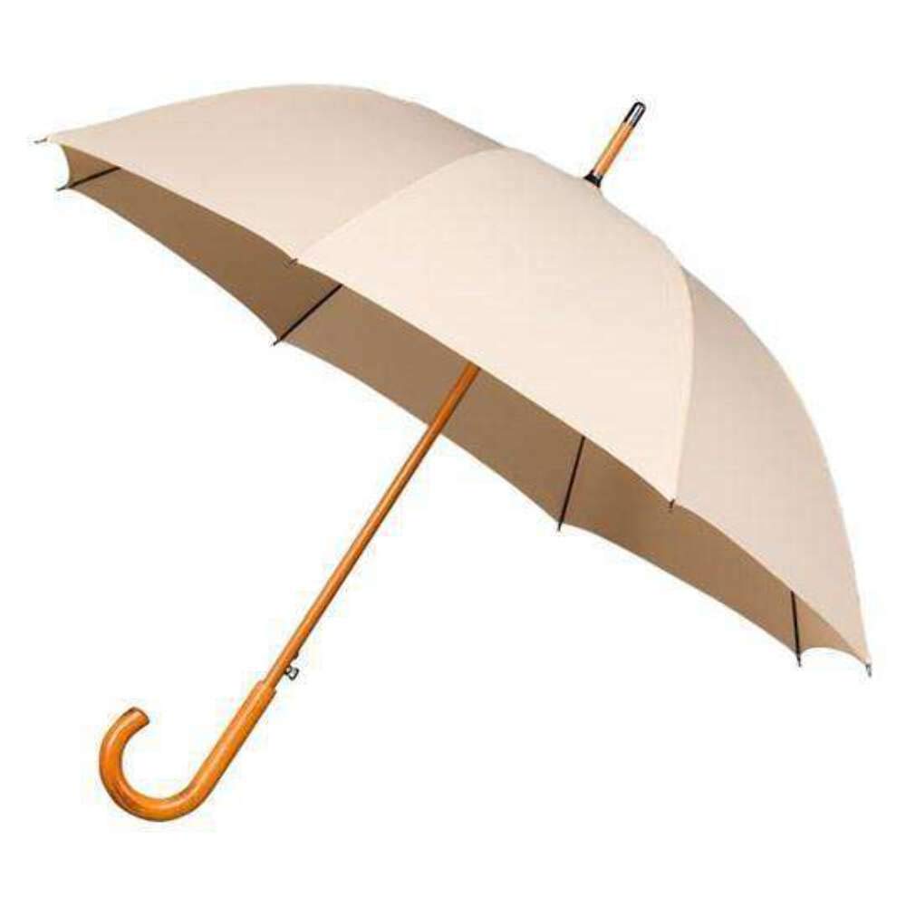 Falcone Parapluie Long - Ouverture automatique Résistant au Vent Beige Stick Umbrella, 89 cm