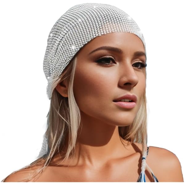 Strass-Mesh-Stirnband Mit Kristallen – Glitzernde Maske Für Halloween, Rave & Partys, Einheitsgröße, Silber