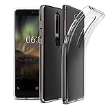 EasyAcc Case for Nokia 6 2018 Case, Nokia 6.1 (2018), Crystal Clear Soft TPU Slim Anti Slip Case Transparent Back Cover Compatible with Nokia 6 2018