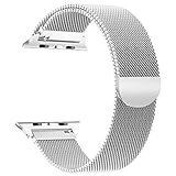 Cocos Compatible with Apple Watch Band Mesh Milanese Loop Stainless Steel Compatible with iWatch Band Compatible with Apple Watch Series 4 (40mm 44mm) Series 3 2 1 (38mm 42mm)