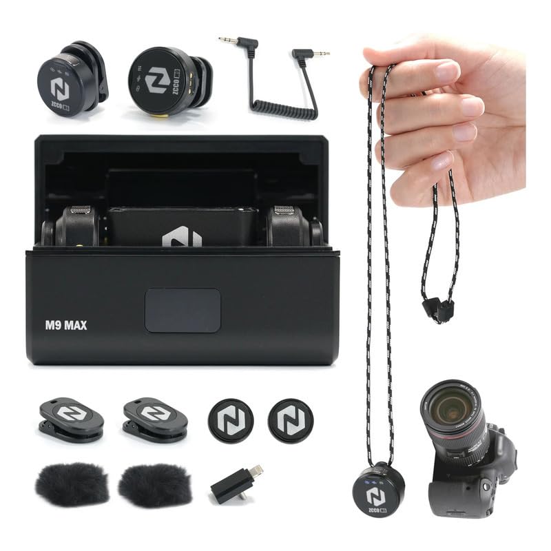 Microfone Lapela Sem Fio Magnético Completo m9 Max para YouTube, TikTok, Podcast e Vlogs