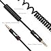 VOJO Aux Cord in for Car 3.5mm Auto Auxiliary Audio Cable for iPhone 5 Male to Male with in-Line Mic/Microphone 4ft Coiled, HOLTINE [Black] High-Quality Bose Beats Headphone Replacement Kit