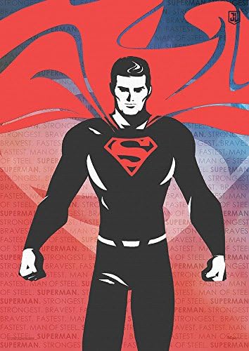 MIGHTYPRINT DC Comics - Superman - Justice League – Durable 17” x 24 Wall Art – NOT Made of Paper – Officially Licensed Collectible