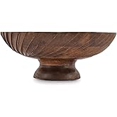 Mahasu Fruit Bowl Wooden Fruit Bowl for Kitchen Counter for Home Decor or Decorative Fruit Bowl for Table (12" X 12'" X 4.75")