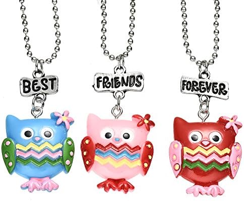 Oaonnea 3 PCS Best Friends Forever Necklace Set