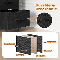 Sweetcrispy Dresser for Bedroom with 6 Storage