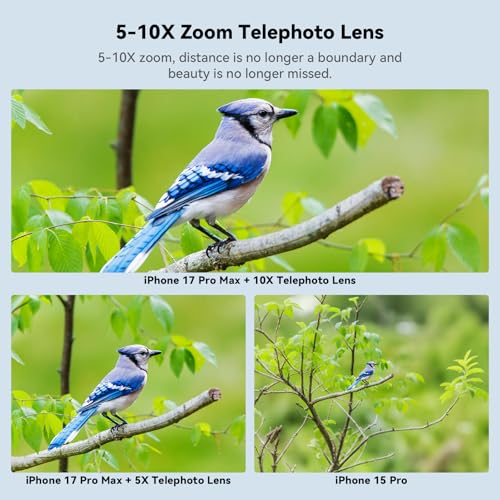 Evil eye 5-10X Zoom Telephoto Lens for Smartphone, Telephoto Photography Lens with Universal Clip, Aluminum Phone Camera Lens Kit, Phone Lens Attachment Fit for iPhone & Android Phone