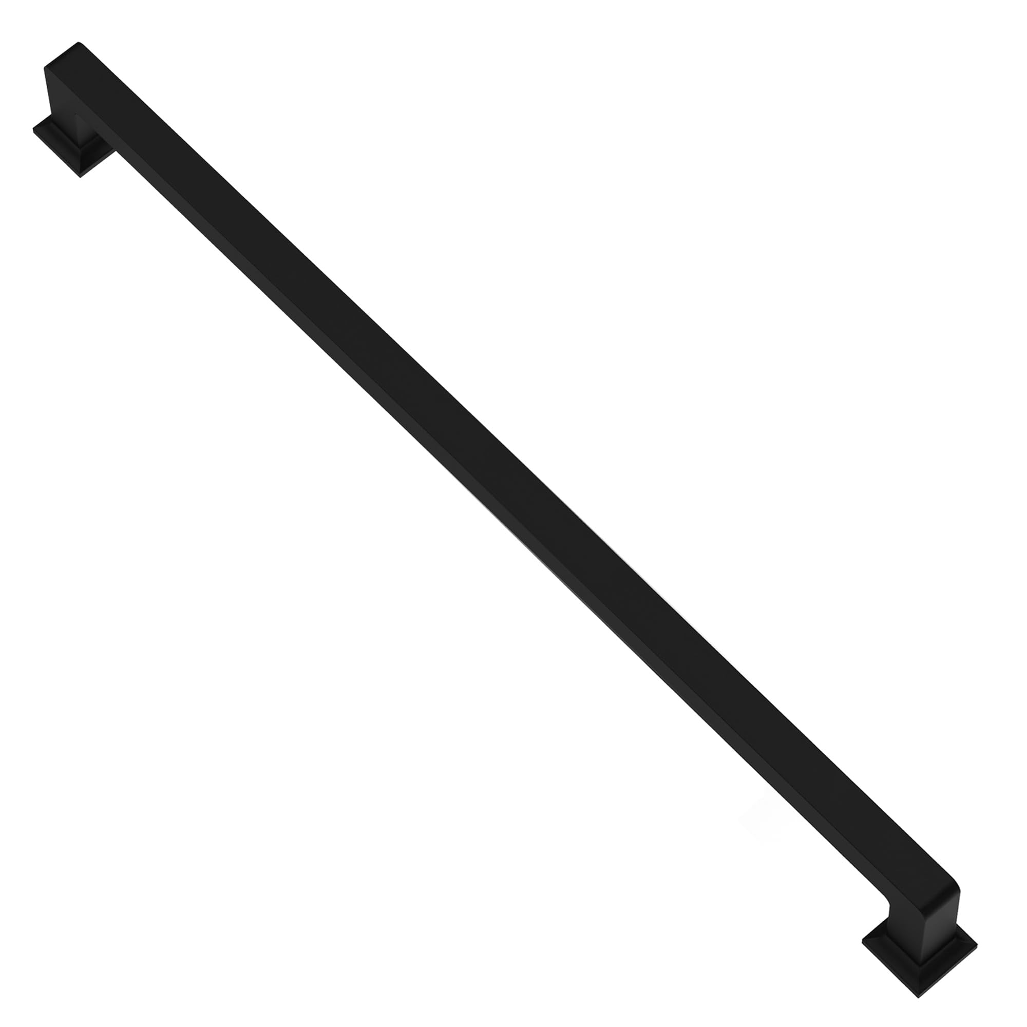 Photo 1 of Alzassbg 6 Pack Matt Black Cabinet Pulls, 15 Inch(381mm) Hole Centers Cabinet Handles Square Kitchen Hardware for Cabinets AL3046MB