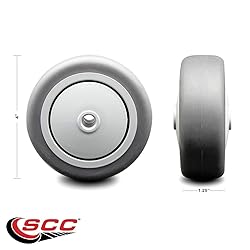 Service Caster 4inches x 1.25inches Gray