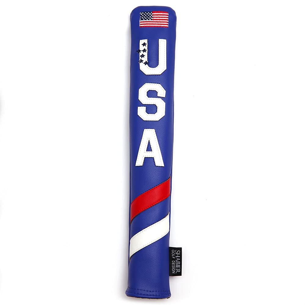 USA PU Leather Waterproof Golf Alignment Stick Cover Club Protector Holds Sticks