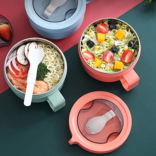 AUEDC-Stainless-Steel-Bento-Lunch-Box-Bowls-Sets-Leak-Proof-Food-Storage-Container-Food-Bowls-Instant-Noodle-Bowl-with-Lid-And-Handle-for-Soup-Noodle-RamenBlue850ML