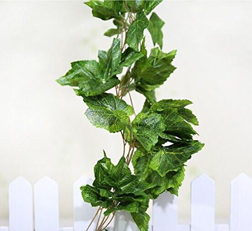 TILAN Artificial Ivy Grape Leaves Vine Simulation Vine Grape Leaves ,Home Party Wedding Hanging Decorations (Pack of 10)