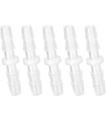 JoyTube Schlauchfitting – 0,32 Cm ID, Widerhaken, Durchgangs-Bulkhead, 2 Stück Mit Edelstahl-Unterlegscheiben