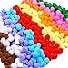 Caydo 600 Pieces 1 Inch Pom Poms for Valentine Hobby Supplies and DIY Creative Crafts Decorations, Assorted Colors