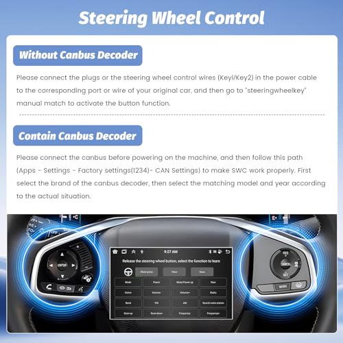 [8 Core 4G+64G] Hikity Car Radio for Ford Fiesta MK6 2009-2016 Wireless Carplay Android Car Android 15 Car Radio 9 Inch Car Stereo with GPS 32EQ WIFI Bluetooth SWC MIC Rear Camera