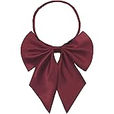 Gsyziux Pre-tied Bow Tie for Women, Floppy Womens Bowtie Female Adjustable Ladies Bowties for Graduation Dress School Uniform