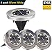 Aogist Solar Ground Lights, LED Garden Lights Patio Disk Lights In-Ground Outdoor Landscape Lighting for Lawn Patio Pathway Yard Deck Walkway (Warm White, 4 Pack)