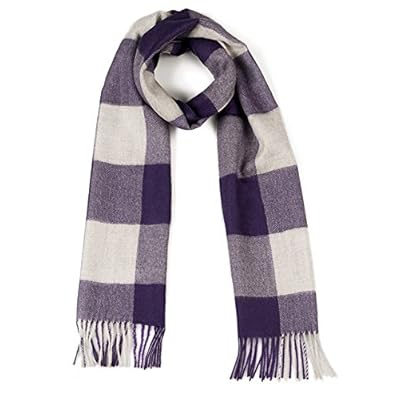 100% Pure Baby Alpaca Buffalo Plaid Scarf for Men and Women 100% Pure Baby Alpaca Buffalo Plaid Scarf for Men and Women