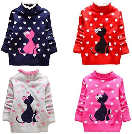 Nonika Baby Toddler Knit Turtle Neck Pullover Sweater - Warm and Soft
