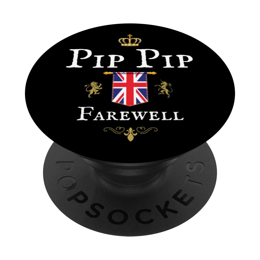 PIP PIP FAREWELL, BRITISH UNION JACK FLAG, UK UNITED KINGDOM PopSockets Swappable PopGrip