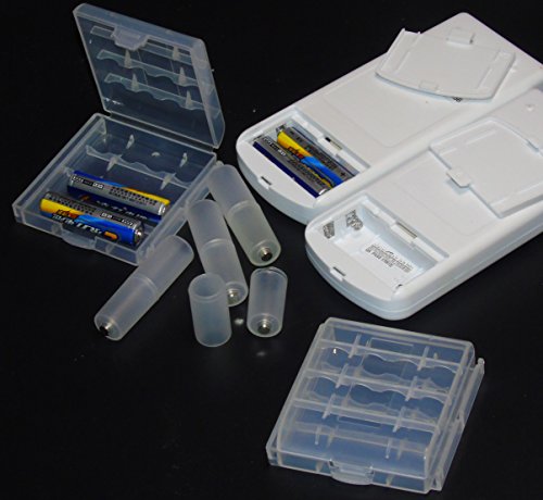 image for Lontenrea 10 PCS Transparent AA/AAA Battery Storage Case Box Holder an
