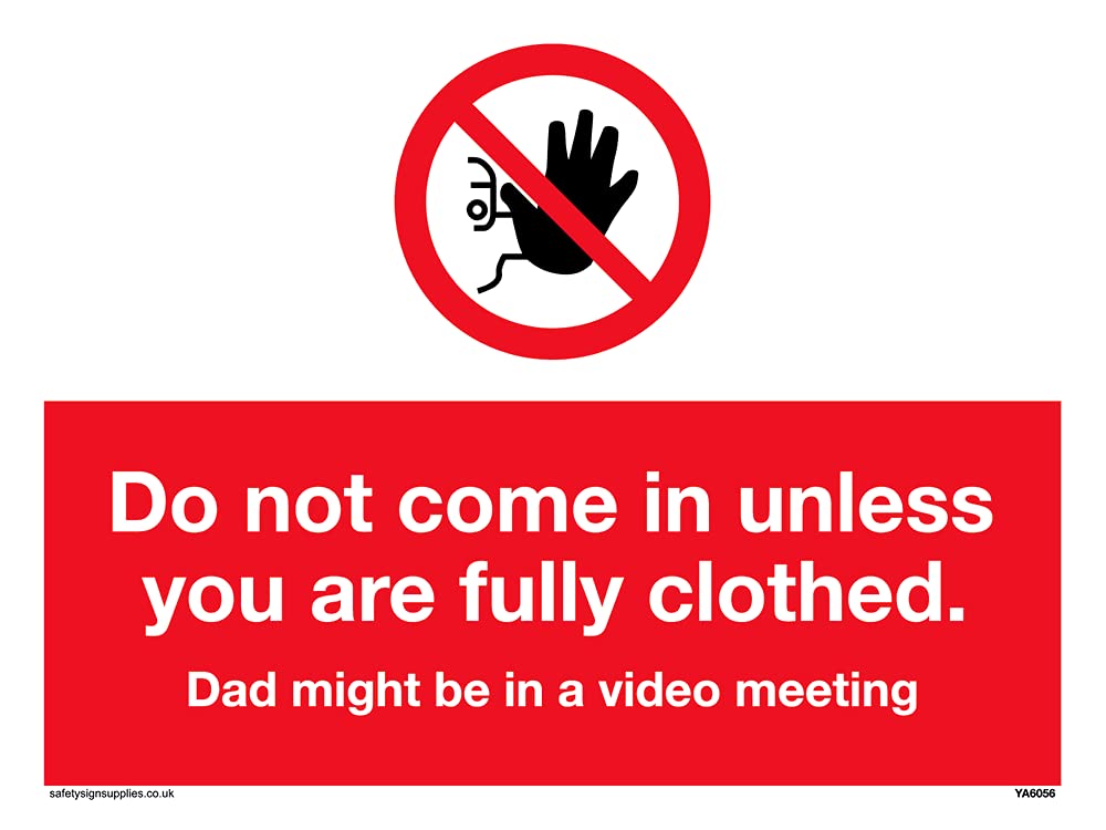 Pack of five - Funny no admittance Dad at work Sign - 200x150mm - A5L