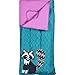 Ozark-Trail Kids Sleeping Bag Camping Indoor Outoor Traveling (Raccoon/Bear) (Purple,Teal)