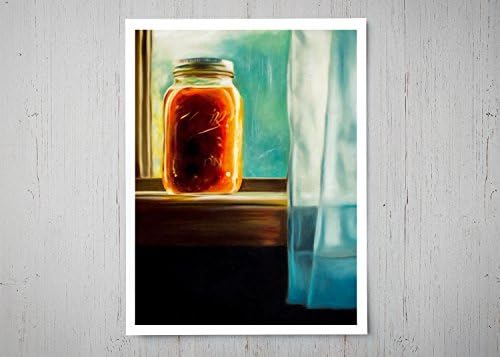 Jar of Salsa by Window - Oil Painting Giclée Print