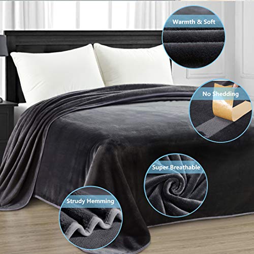Fleece Blanket King Size Fuzzy Soft Plush Blanket Oversized 330GSM for