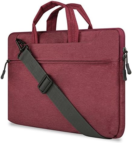 14 - 15.6 Inch Laptop Sleeve Case Protective Bag for 15" MacBook Pro 2016, Ultrabook Notebook Carrying Case Handbag for 14" 15" Lenovo Dell HP Toshiba Chromebook Computers Burgundy