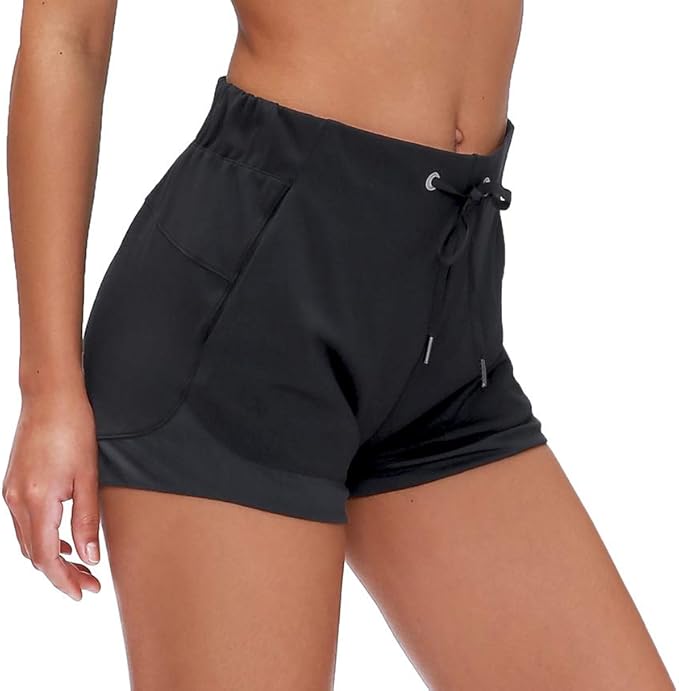 Amazon ハサキ Hasaki スポーツ ショートパンツ レディース トレーニングウェア ヨガパンツ フィットネス ジムウエア 短パン ランニング ジョギング カジュアルパンツ ショート ハーフパンツ 通販