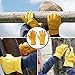 Suse's Kinder Kids Leather Work Gloves, Premium Top Grain Cowhide, For Gardening, Mechanic, Ranch, Riding, Weeding, Pruning (med-ages 6-8)