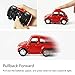 Toy Diecast Car Play Vehicles, Pull Back Action with Lights and Sounds 1:38 - iPlay, iLearn (Red)