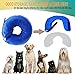 Inflatable Dog Collar, Recovery Cone, Adjustable Soft Comfortable Pet Recovery Collar After Surgery, Scratching,Stitches, Rashes Wounds