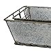 Stonebriar 2pc Rectangle Galvanized Metal Serving Basket Set, Rustic Serving Trays for Parties, Industrial Centerpiece for Coffee or Dining Table, Document Organizer for Office or Kitchen