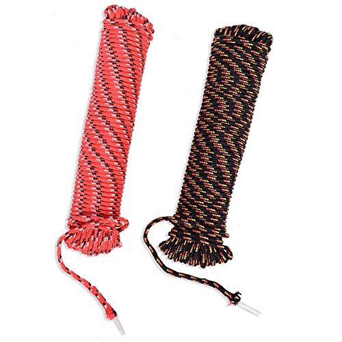 MICASA Utility Rope Paracord Nylon Twine - Diamond 16 strands Braided, 100% new Polypropylene material, breaking stength 280LBS, max working capacity 80LBS (3/16 inch by 100FT)