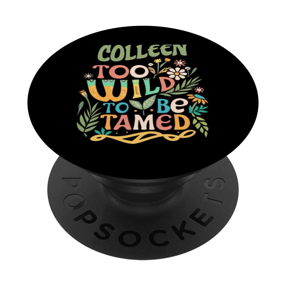COLLEEN Name Cute Retro Girls Wildflower COLLEEN Name PopSockets Swappable PopGrip