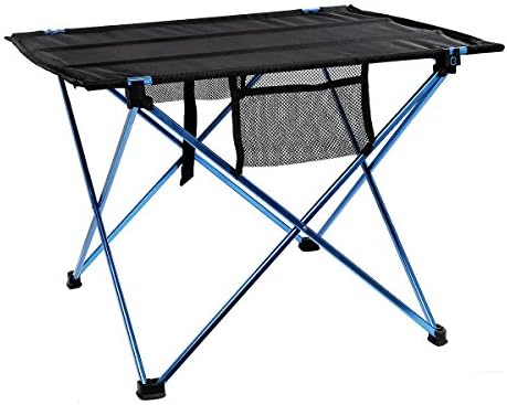 Colorfog Folding Picnic Table with Storage Bag for Outdoors Camping Hiking BBQ Garden Beach, Aluminum Alloy &amp; Oxford Cloth