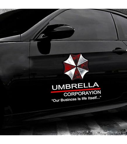 Umbrella Corporation Hive Parking Adesivi per auto, 3 pezzi, 10 x 3,5 cm