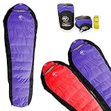 Outdoor Vitals 15 Degree Down Mummy Sleeping Bag, 3 Season, Backpacking, Lightweight, Hiking, Camping - 1 Year Limited Warranty