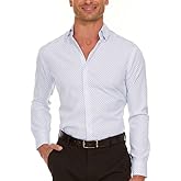 Nautica Regular Fit Long Sleeve Button Down Dress Shirts for Men - Wrinkle Free Long Sleeve Shirt Mens Formal 4-Way Stretch