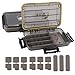 RUNCL Fishing Tackle Box, Unique Sun Protection Waterproof 3600 3700 Tray, Thicker Floating Airtight Stowaway with Adjustable Dividers for Freshwater Saltwater, Plastic Storage Box 1/2Pack
